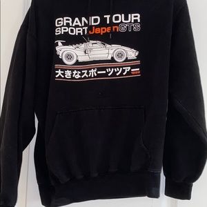 Black racer car sweatshirt